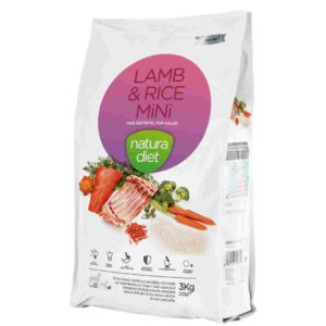 Natura diet Lamb & Rice Mini : aliment complet naturel pour chiens de petite taille