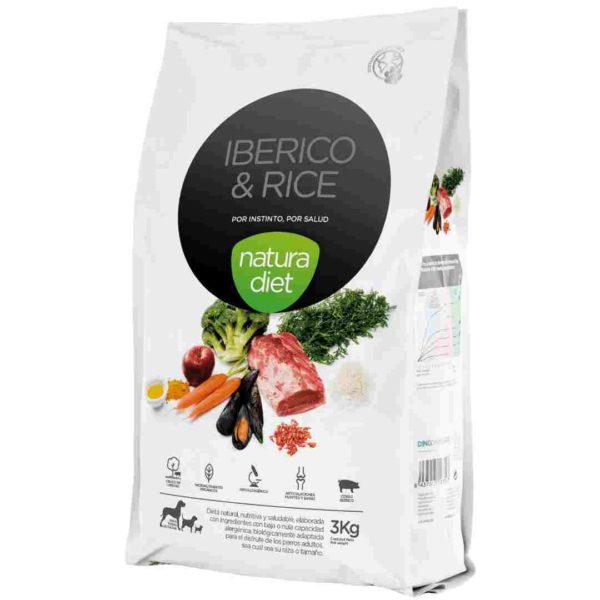 Natura diet Iberico & Rice : aliment complet naturel pour chiens