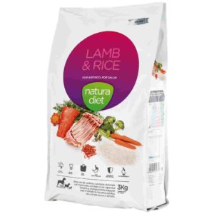 Natura diet Lamb & Rice : aliment complet naturel pour chiens adultes