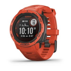 Montre Instinct Solar Garmin rouge feu - Comptoir Nature