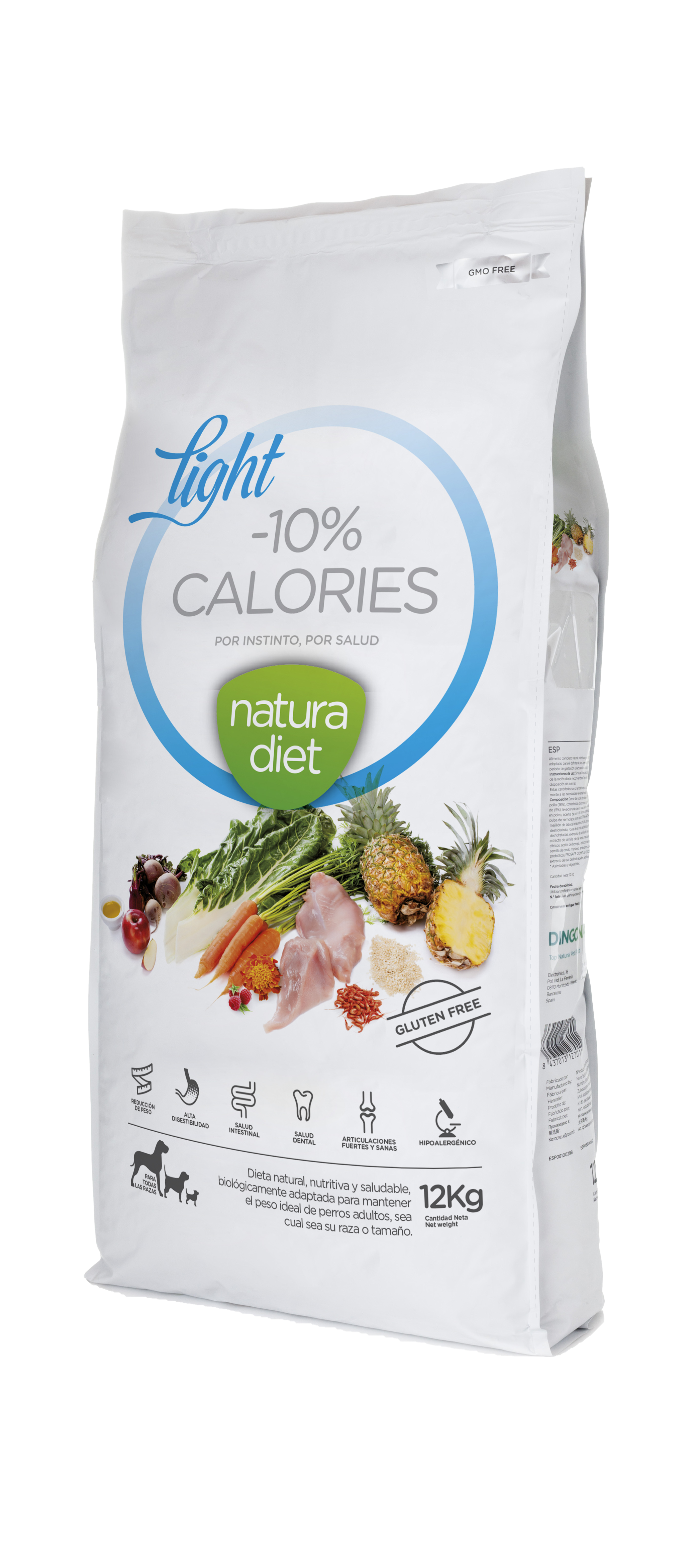 Croquettes naturelles Natura diet Light -10% Calories pour chien